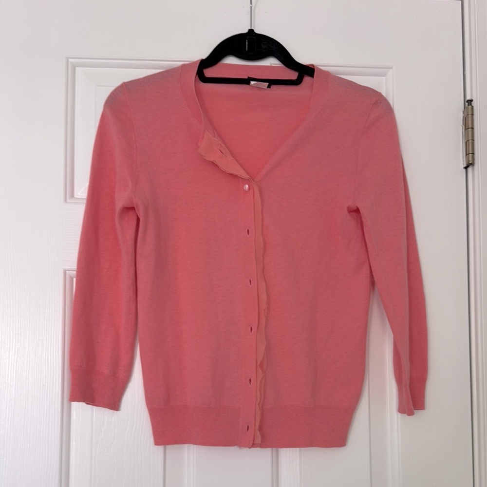 J. Crew Pink Women's Cardigan Sweater size XS.